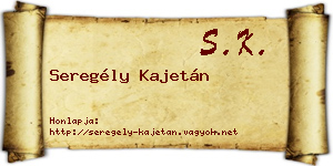 Seregély Kajetán névjegykártya